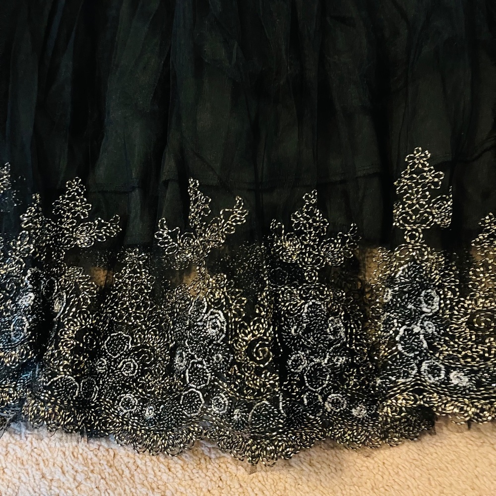 Mesh Netted Embroidered Dress - image 3